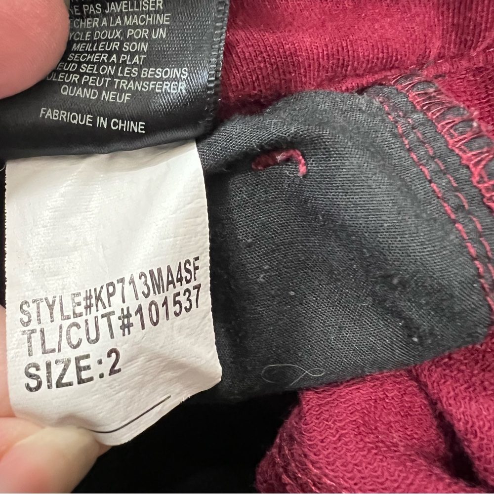 Kut From The Kloth Ultra Skinny Pants Size 2 Red Jennifer - Picture 8 of 15